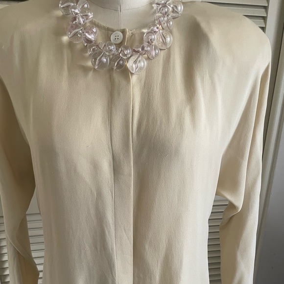 Gucci Silk creamBlouse with Button Detail